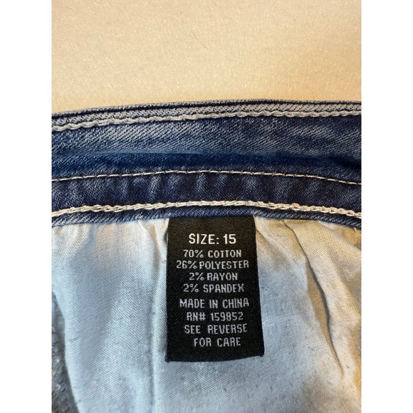 Fire Rain Denim Jeans Womens Size 15 Medium Wash Embellished Pockets - Picture 4 of 4